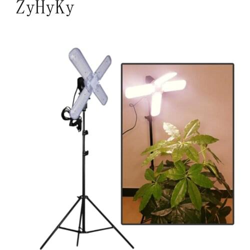 48W Folding Plant Light Anti-Folding Tripod Plant Light LED Floor Plant Growth Light Indoor Full-Spectrum Flower Plant Light