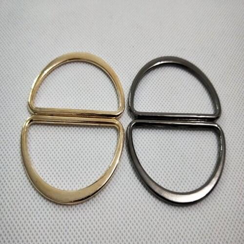 Type D Ring Connection Metal Shoes Bags Purse Strap Buckles DIY Accessories 2 pcs/lot 50 mm