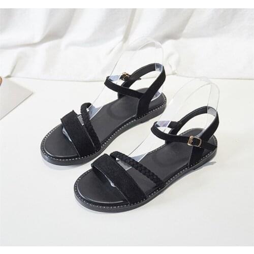 Womens sandals 2020 summer fashion and comfortable students girls Sandals Simplicity flat sole lovely personality trend shoekq