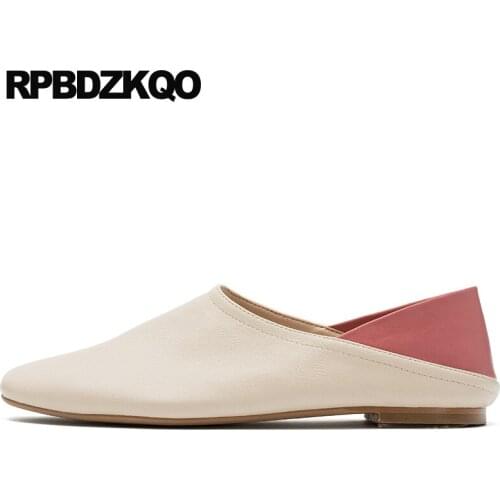 Ladies square toe korean chinese spring autumn mules women 2019 rubber sole slip on flats designer shoes china italian slippers