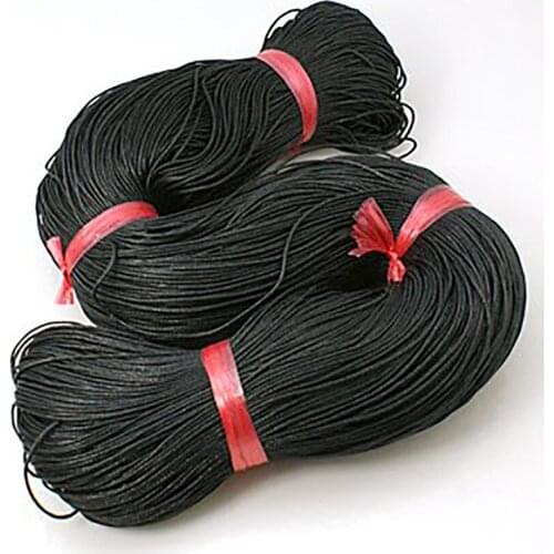 1.5mm Black Wax Line DIY Handmade Necklace Bracelet String Beads Wax Line Ornament Accessories Wholesale elastic for bracelet
