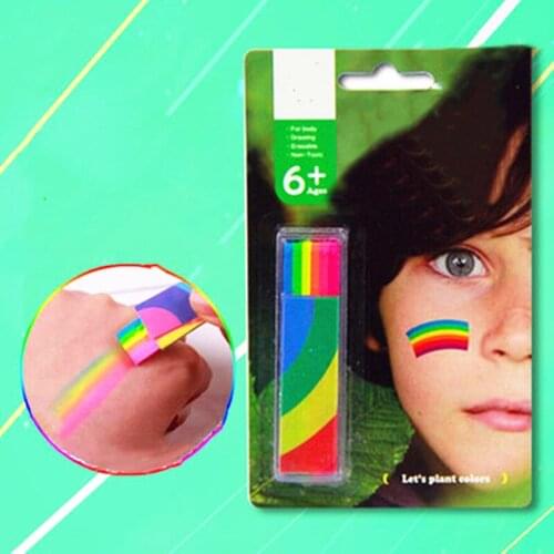 1PC Body Painting UV Art Painting Paint Rainbow Art Tattoo Paint For The Face Paint Colored Child Kids Pen For Party Gift T0347