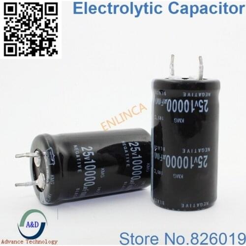 15pcs/lot 25V 10000UF Radial DIP Aluminum Electrolytic Capacitors size 22*40 10000UF 25V Tolerance 20