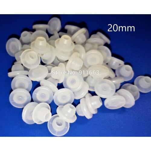 20mm, 200pcs! White Color! Silicone Rubber Stopper,Food Grade Silicone Rubber Glass Vials,Wine glass bottle,Rubber Sealing etc