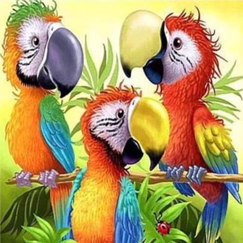 Diamonds painting 5d Diy Full of round diamond home embroidery Decoration parrot 50x40 size Holiday gifts