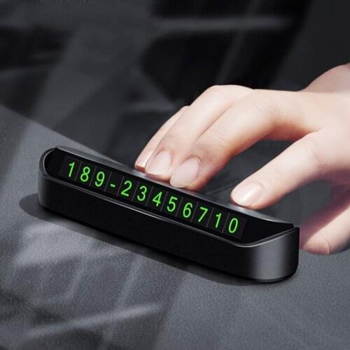 Car temporary stop sign Temporary Parking License Plate Portable Light Moving License Plate Automotive Supplies car interior