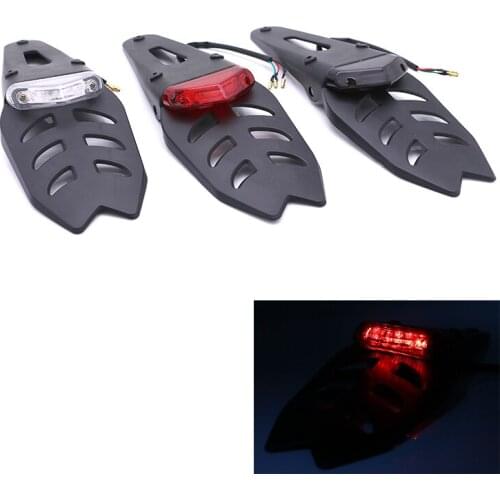 DC 12V Universal Motorcycle Back Fender LED Tail Lights 5W Motorbike Off-Road Scooter Motor Vintage Fender&Brake Stop Rear led