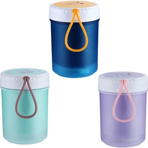 Stainless Steel Thermos Cup Kids Hot Water Bottle Portable Microwaveable Soup Porridge Milk Cup Food Soup Containers Thermocup