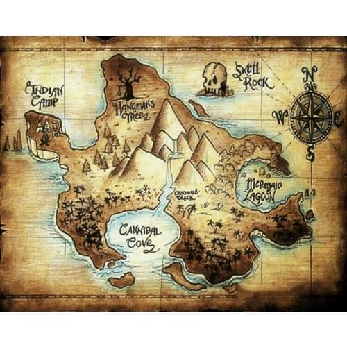 Diy diamond paintings 5D Vintage pirate treasure map diamond embroidery picture of rhinestone diamond mosaic cross stitch A538