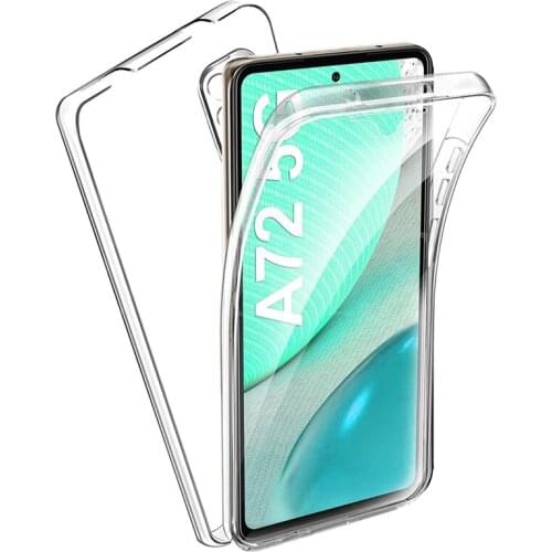 360 Double Shockproof Cases For Samsung Galaxy A72 A52 A32 A12 A42 A02 A22 M11 M12 M21 M30S M31S M51 Crystal Silicone Full Cover