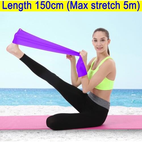 Length 150cm Pilates Rubber Bands Yoga Pull Rope Fitness Sports Crossfit Home Resistance Bands Expander Hanging Stretch Training