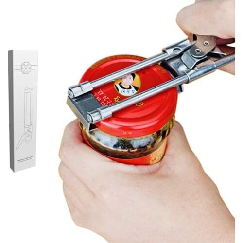 Can Opener Stainless Long Jar Tin Cap Opener Multifunctional Adjustable Easy Remover Seal Bottle Lid Opener Kitchen Accessories
