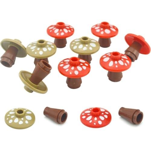 MOC Plants The Mushroom Pine Tree Flowers Building Blocks Toys for Children Assemble Blocks DIY Gifts Kids Toy