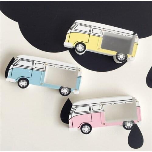 Money Box Ins Small Bus Car Money Saving Box Transparent Wooden Piggy Bank Coin Storage Box Kids Gift Childrens Room Decoration