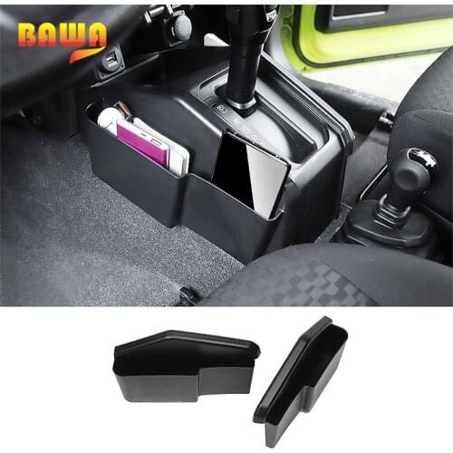 BAWA Stowing Tidying Car Gear Shift Both Sides Storage Box Organizer Accessories for Suzuki Jimny 2019 2020