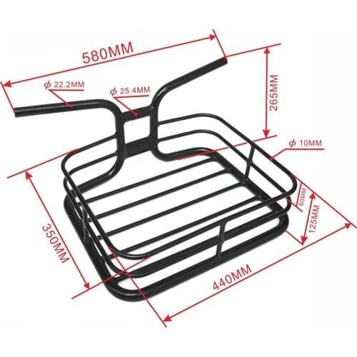 Retro-Modified Aluminum Alloy Connected Handlebar Basket Dead Flying Mountain Leisure 22.2*25.4*580MM Anode