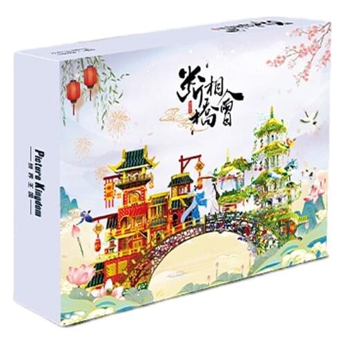 Picture Kingdom 3D Metal Puzzle Meet at the Broken Bridge building Model kits DIY 3D Laser Cut Assemble Jigsaw Toys GIFT