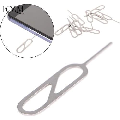 10pcs Metal SIM Card Tray Removal Eject Pin Key Tool Needle For Multiple types of mobile phones