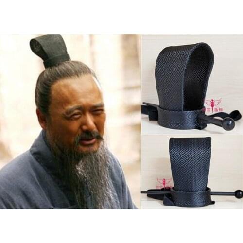 Confucius Male Scholar Hat Ancient Chinese Spring Autumn War Period Scholar Hat Daily Wear Hair Tiara Cosplay Hat TV Play Use