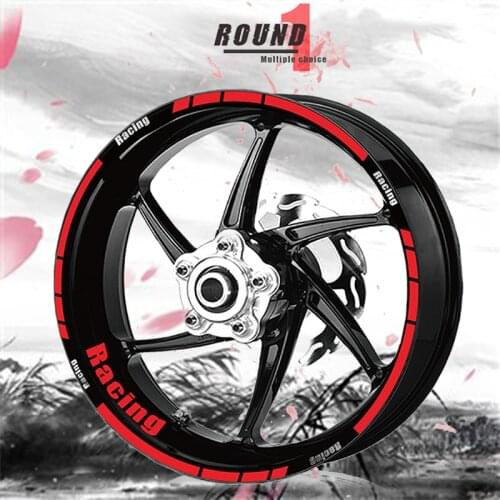 Wheel Stripe Logo Set Waterproof Motorcycle Sticker Personality Wheel Decorative Applique for Honda RACING racing