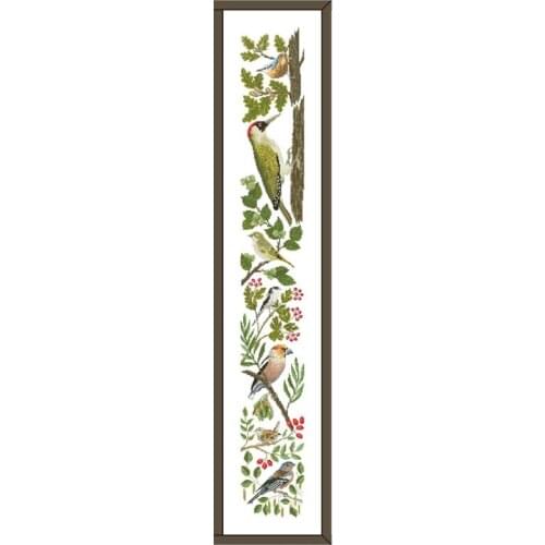 Birds in autumn cross stitch kits Dreampattern embroidery needlework sets 18ct 14ct 11ct unprint cloth DIY handmade