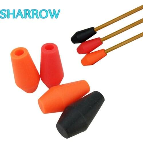 12Pcs Archery Soft Rubber Arrowhead Rubber Arrow Tips Fit 6mm/8mm Arrow Shaft Blunt Broadheads For Shooting Peactice Accessories