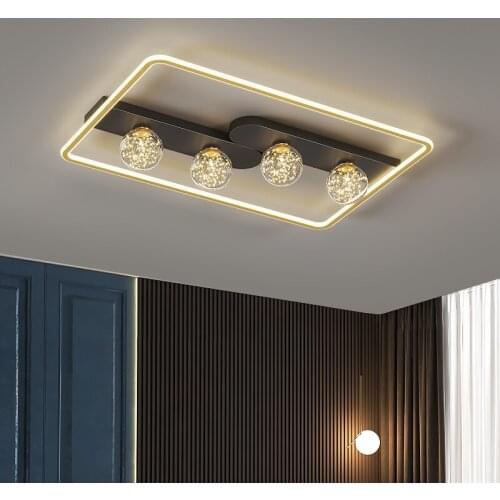 New Style Gold&Black Color Bedroom Ceiling Lamp Luxury Creative Modern Starry Romantic Bedroom Living Room Iron Magic Bean Lamp