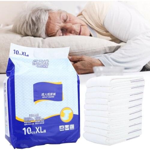 Disposable Adult Diaper Soft Skin-Friendly Elderly Incontinent Bedridden Patients Diapers For Health Care Anti-Side Leakage Safe