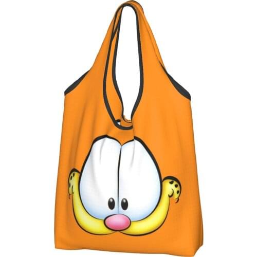 Garfi Cat Canvas Bag Woman Shoulder Bag cat cartoons Anime mr krabs Animes square pants Kawaii Anime garfi Ins Shipping Bag