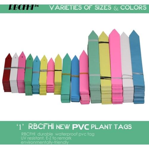 RBCFHI 10x2cm 15x2.5cm 20x3cm Garden Plant Tags PVC Plastic Nursery Label Pot Seedlings Marker Stake Greenhouse Bonsai Labels