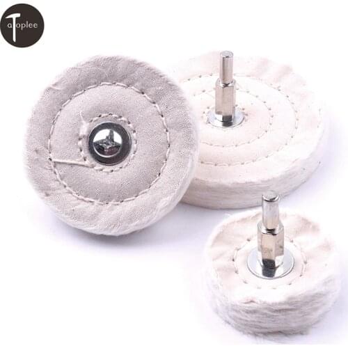 New 1pc Cotton Polishing Wheels 50/75/100mm Cloth Buffing Wheel For Jewelry Wood Metal Glass Polishing Abrasive Tools