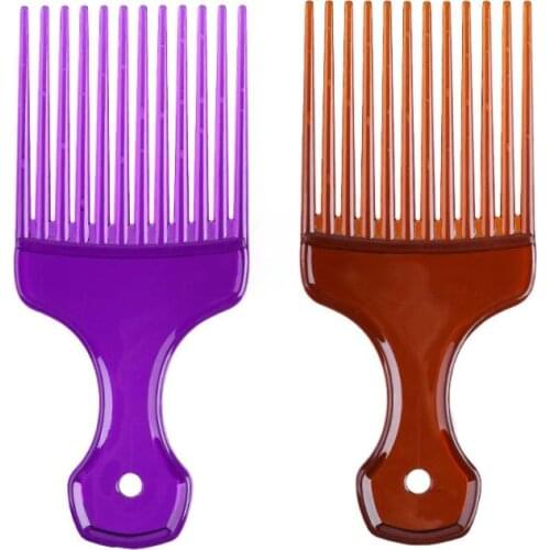 Wide Teeth Afro Hair Fork Comb Unisex Hair Style Curly Massage Hairdressing Comb Brush Hair Styling Tool