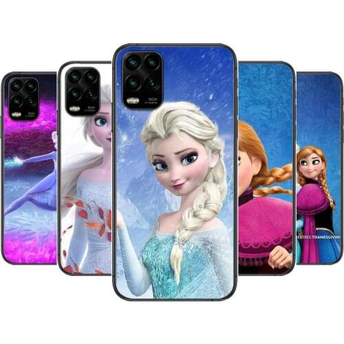 Beautiful Frozen Anna Elsa cartoon Phone Case For XiaoMi Redmi Note 11 10 9S 8 7 6 5 A Pro T Y1 Anime Black Cover Silicone Back