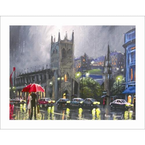 Modern Abstract Painting Raining Day Canvas Wall Art Decor Oil Painting Hand Painted High Quality Reproductions No Framed