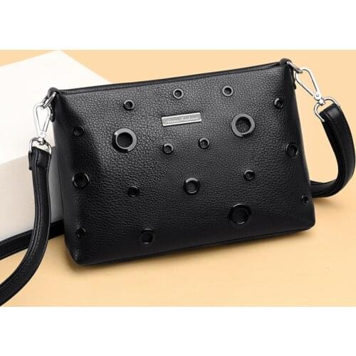 New Cowhide Leather Brand Designer Shoulder Simple Bags For Women Hollow out Luxury Crossbody Bag Female Fashion Small Handbags