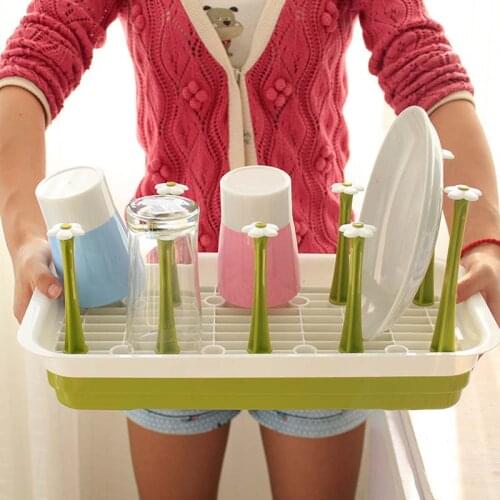 Baby Bottle Drying Cleaning Dryer Rack Bottles Drainer Storage Rack Glass Countertop Dry Rack