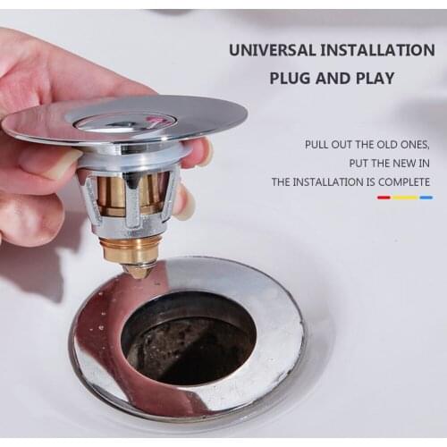 Universal Basin Bounce Core Drain Filter Hair Catcher Bath Stopper Shower Sink Strainer Plug Kitchen Bathroom Accessories Tool