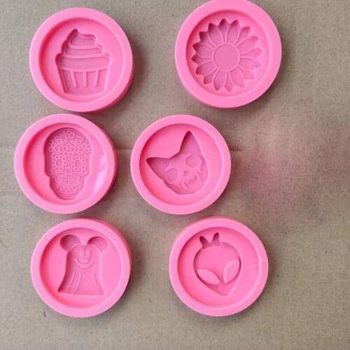 Mirror Diy Crystal Epoxy Mouse Head Badge Mobile Phone Holder Silicone Mold Mobile Phone Sticker Resin Mold N2UE