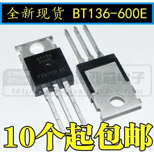 10pcs/lot BT136 new two-way thyristor BT136-600E TO-220 good quality