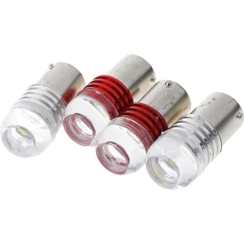 1156 3LED Car Tail Turn Reverse Strobe Flash Light Lamp Bulb Red White 2Pcs