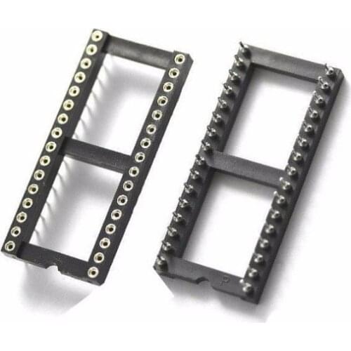 2PCS 32Pin DIP32 SIP Round IC Sockets Adaptor Solder Type gold plated machined