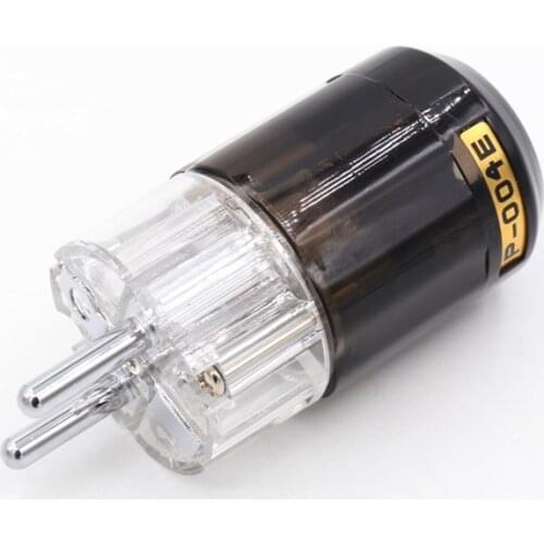 2PCS High Quality Rhodium Plated P004E Schuko EU Male Power Plug Connector