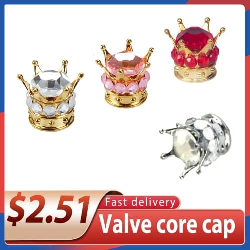 4Pcs/set Universal Crown Style Car Tire Air Valve Stem Cap Automobiles Wheel Tyre Stem Air Valve Dust Covers Auto Accessories