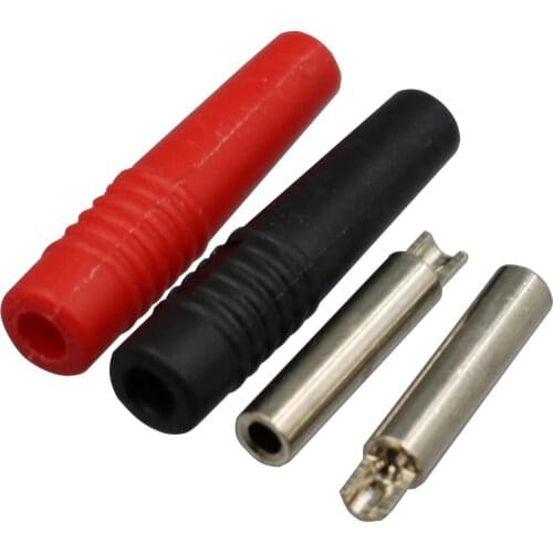 5Pair 2mm Silicone Insulated Cover Banana Female Jack Socket Copper Connector Mini Wire Solder Connector