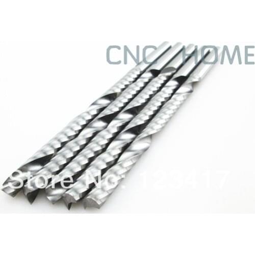 5pcs 6*72MM One Flute Milling Cutter Carbide End Mill Long Flute Spiral CNC Router Bits for Wood Acrylic MDF Machine