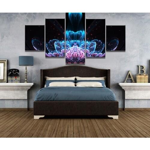 5 Piece Canvas Art Abstract Bloom Flower Poster Cuadros Decoracion Paintings on Canvas Wall Art for Home Decorations Wall Decor