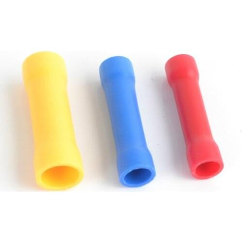 50Pcs BV1.25 BV2 BV5.5 Full Insulating Wire Connector cable Wire Splice Terminals Joiner Crimp Electrical Fully Insulation