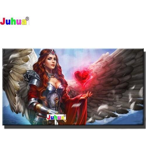 5D Diamond Painting Angel, Goddess Heart Full Drill Picture Of Rhinestones Embroidery Diamond Mosaic DIY Needlework Wall Art