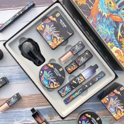 7pcs/set Makeup Cosmetic Set Finishing Powder Face Powder Concealer Pearly Lustre Non-Stick Cup Lipstick Kit maquiagem kit