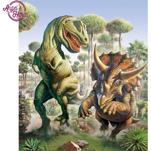 Diamond Embroidery Dinosaur Diamond Painting Cross Stitch, Water Diamond Full square Diamond Mosaic Kit